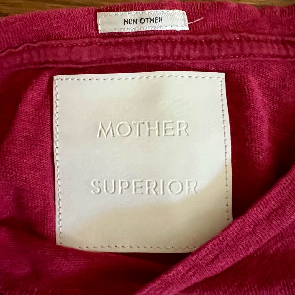 MOTHER - Red linen graphic tee - Picture 4 of 5